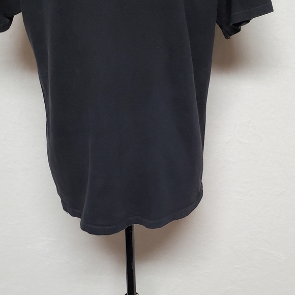 Vintage 1990s Oneita Washed Black Las Vegas Nevada Gold Embroidered Graphic Tee - Picture 10 of 11